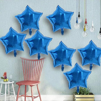 TONIFUL 30 Pcs Star Shaped Balloons 18 Inch Large Blue Foil Balloons | Big - Image 6
