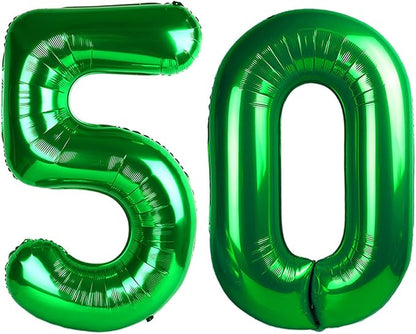 Number 50 Balloons 40 Inch for 50th Birthday Party Decoration, Dark Green | by Mluchee