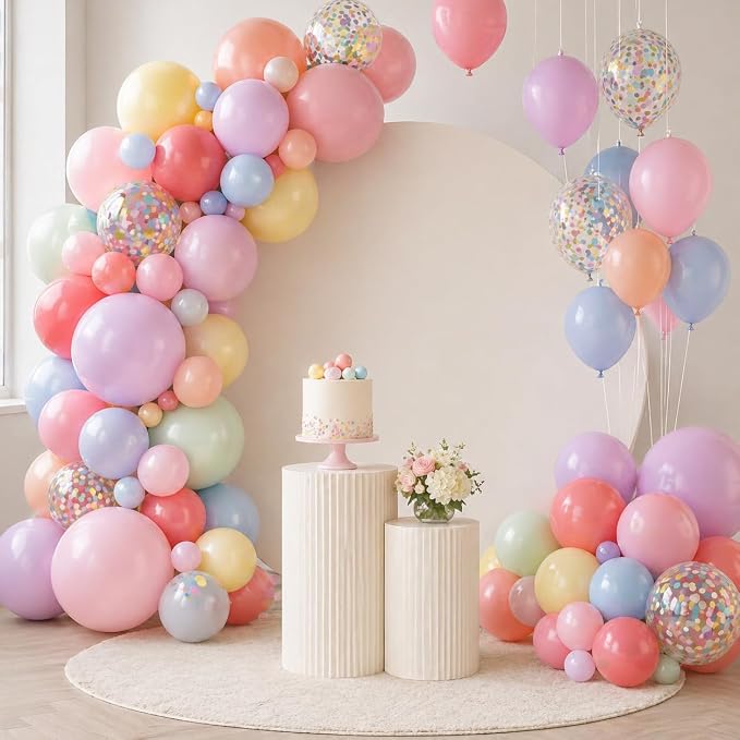 Pastel Balloons 60pcs 12 Inch Macaron Pastel Pink Blue Yellow Mint Lavender - Image 8
