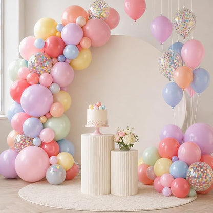 Pastel Balloons 60pcs 12 Inch Macaron Pastel Pink Blue Yellow Mint Lavender - Image 8