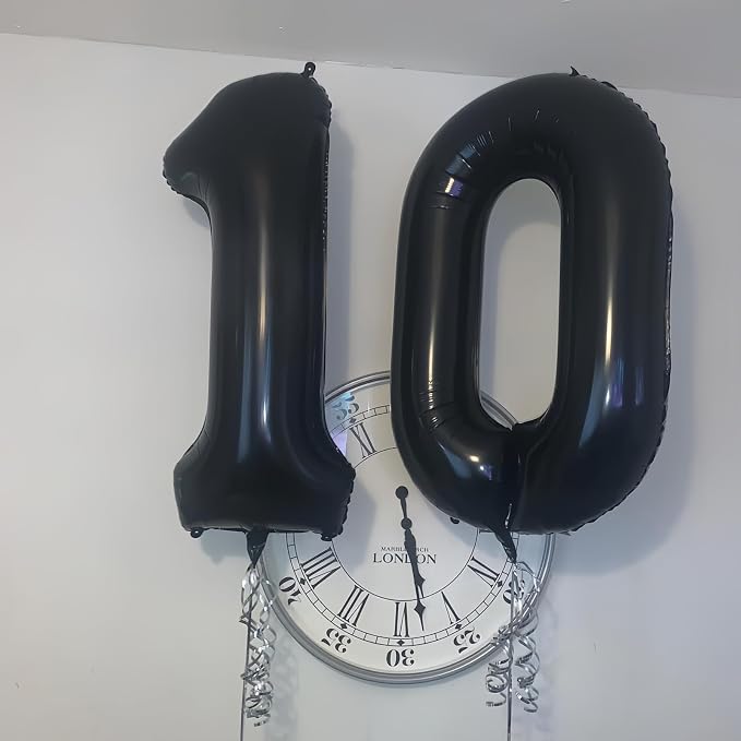 Black 17 Balloon Number, 40 Inch Number 17 Balloon Large Black Foil Mylar - Image 5