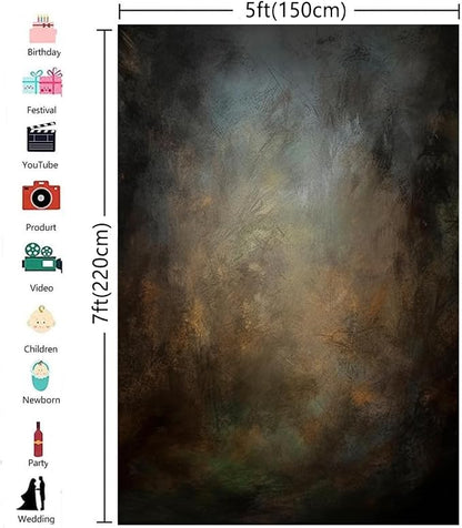 5x7ft Old Master Mottled Portrait Photography Backdrops Abstract Rust Spots - Image 5