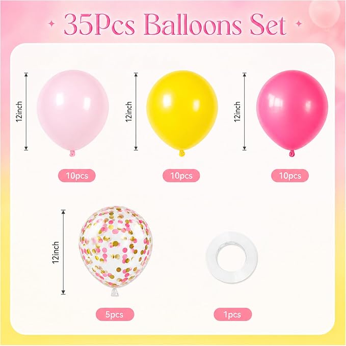 Pink and Yellow Balloon Kit - Image 2