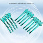 Hair Styling Clips, ANGGREK 12pcs/Box Hair Styling Clips Hairdressing Salon Sectioning Hairpins Duck Billed Hair Cutting Clips for Thick and Thin Hair Salon Styling 6 Colors(green)