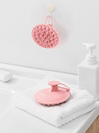 HEETA Scalp Massager Shampoo Brush with Silicone Bristles for Dandruff Removal Scalp Care & Hair Growth, Scalp Scrubber for All Hair Types, Head Massager Stress Relax, Upgraded Large Design,Pink