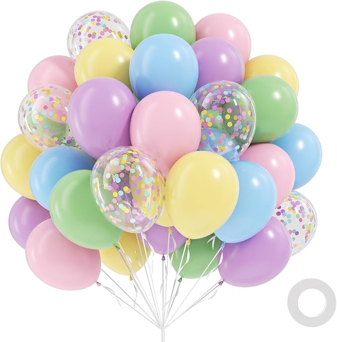 60pcs Pastel Balloons 12inch by Unknown
