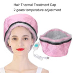 Hair Care Hat,Hair SPA,Electric Hair Thermal,Nourishing Care Hat,Hair Thermal Treatment, Temperature Adjustable Deep Conditioning Electric Heat
