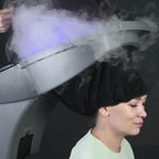 Standing Hair Steamer for deep Conditioning，7 Color Pattern Hooded ，3 Modes，deep Scalp Care, Adjustable Height, Computer-Controlled Panel，Suitable for Hair Salons and Home use