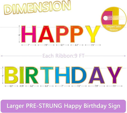 Pre-Strung Happy Birthday Banner - Image 2