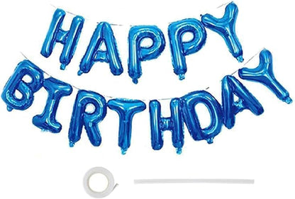 16" Happy Birthday Foil Letter Balloons Banner Set | Alphabet Balloons by EHCBHG