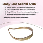 Headbands with Teeth Non-Slip Thin Acetate Hairbands for Women, Sunglasses Headband Design, 90s Retro Hair Barrettes, No Pressure & No Headache Hair Bands (Brown Marble)
