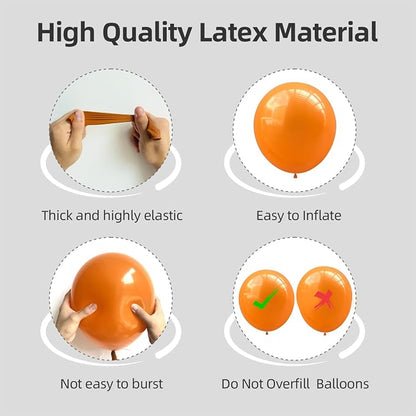 135pcs Orange Balloon Arch Kit Different Size of 18 12 10 5 Inch Burnt Orange - Image 3