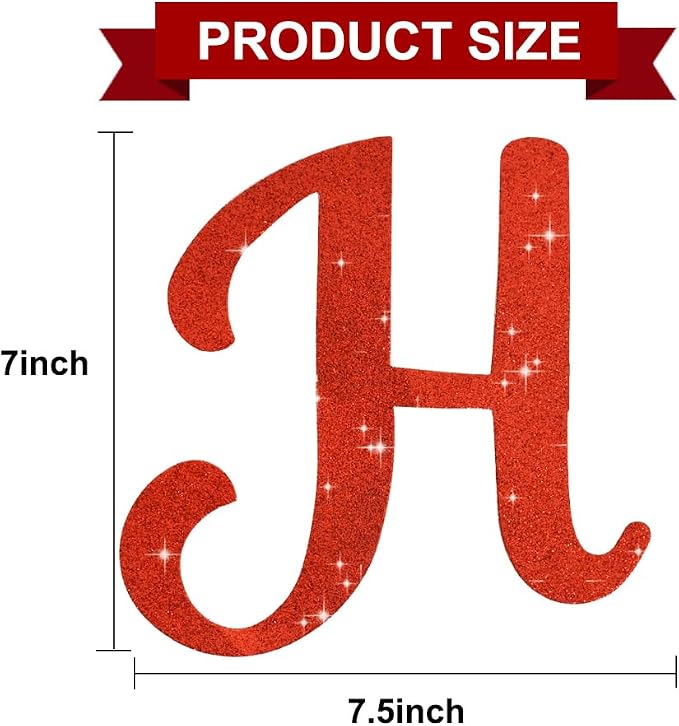 BEISHIDA Glitter Red Happy Birthday Banner Party Decoration NO DIY, 10Feet | - Image 3