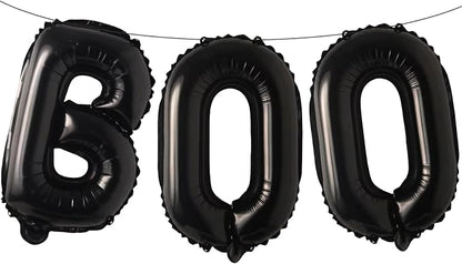 16 Inches Black 'BOO' Balloons by Broeify