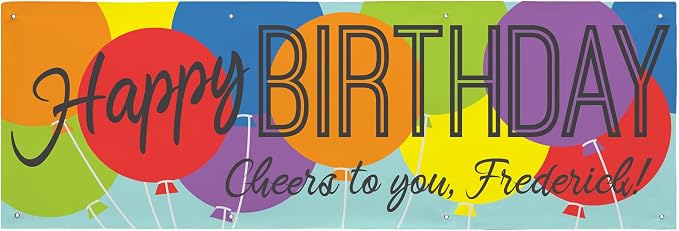 Let's Make Memories Personalized Happy Birthday Banner by LetsMakeMemories