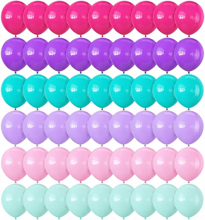 Pink Purple and Blue Balloons by Froova
