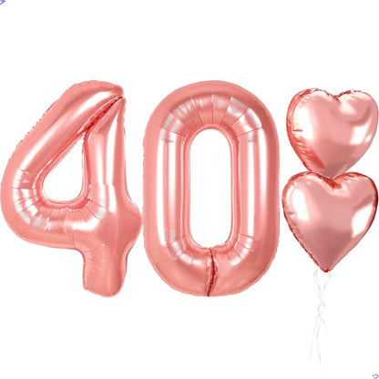 40 inch Rose Gold Birthday Balloons by Unknown