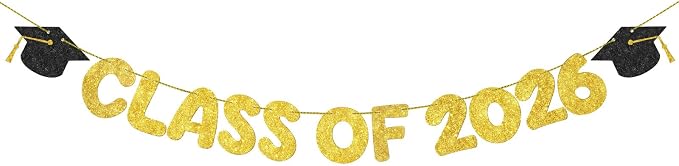 Fulmoon Congrats Grad Class of 2026 Banner Graduation Party Decor Class of 2026 by Fulmoon