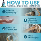 Sphagnum Botanicals Psoriasis Shampoo with Salicylic Acid - Natural Scalp Treatment for Dry, Itchy, Flaky Scalp with Menthol & Peat Mud – Sulfate-Free, Gentle Formula – 13.5 fl oz
