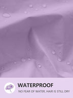 Years calm Reusable Waterproof Shower Caps for Women, Hair Caps for Showers, Double-Layer Elastic Design, for All Hairstyles, Travel-Friendly (Purple)