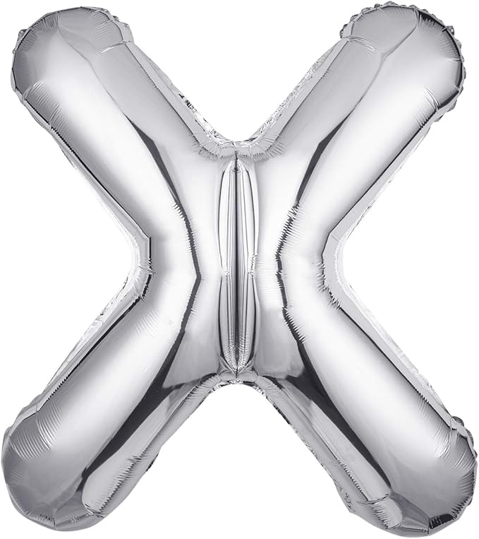 Single Aluminum Hanging Foil Film Silver Letter Balloons X 40 Inch | by FFNIU