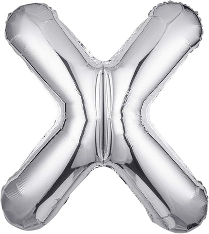 Single Aluminum Hanging Foil Film Silver Letter Balloons X 40 Inch | by FFNIU