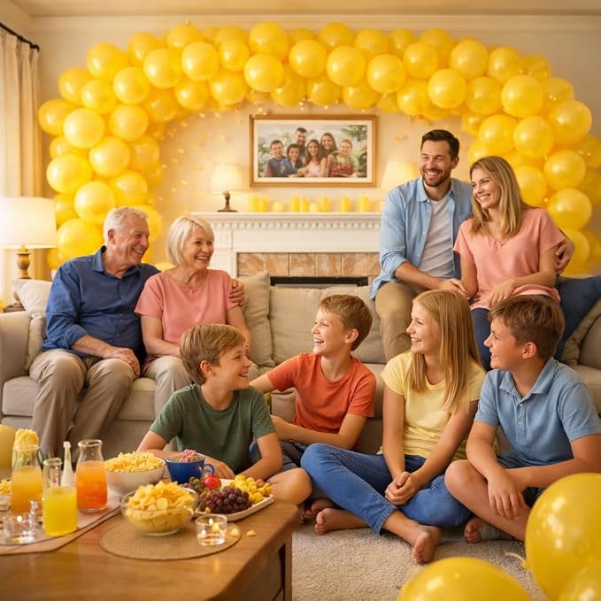 Yellow Balloons 100 Pack, Latex Party Balloons, 12 Inch Round Helium Yellow - Image 3