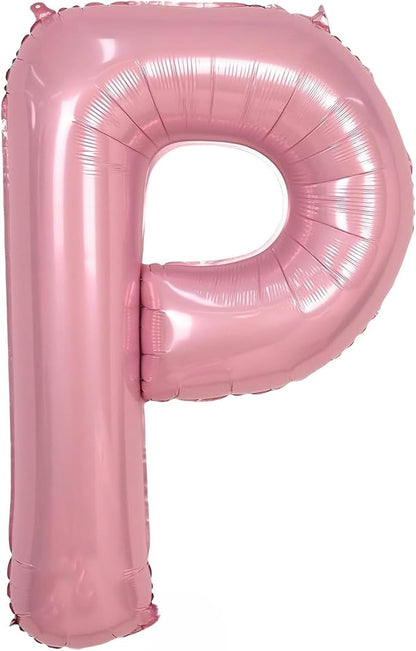 Pink Letter P Balloons, P Balloon 40 Inch Foil Helium P Balloon Letter | Pink P by BBPOOL