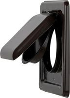 NO-PEST VENT MetalGuard, Dual Door Dryer Vent Cover Outdoor 4 Inch, Powder-Coated Heavy Duty Steel, Pest Proof, Rust Resistant, Safe & Efficient Vent Cap (Brown, STEEL 4" W/O Duct Tube)