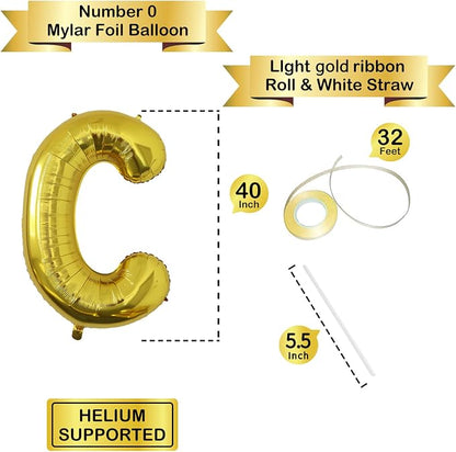 Letter Balloons Gold Party Balloon - Image 3