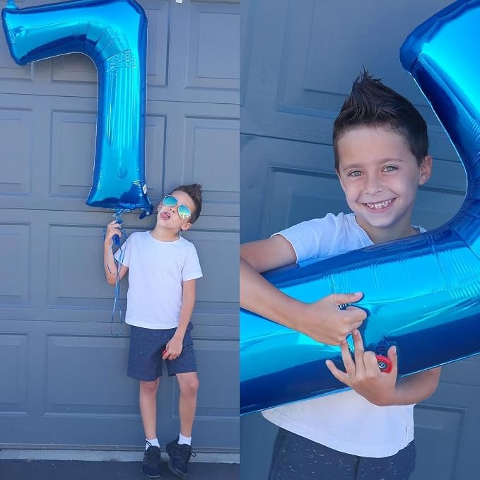 Number Balloons Dark Blue 17 Balloon 40 inch - Image 2