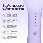 Beach Wave Curling Iron Deep Waver Hair Tool, Mermaid Hair Waver for Women Crimper, Anti-Scald, Dual Voltage, 1.4 Inch Ceramic Double Barrel Wavy Curling Iron, Purple