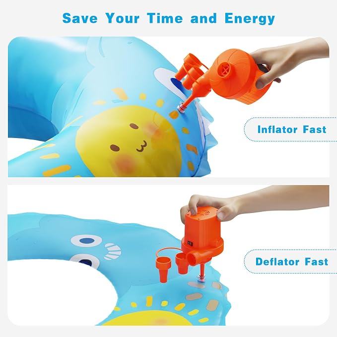 Electric Air Pump for Inflatables, Portable Quick-Fill Air Pump - Image 7