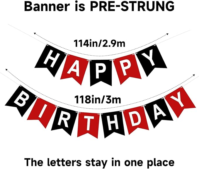 Happy Birthday Banner Birthday Party Banner NO DIY Happy Birthday Sign | - Image 3