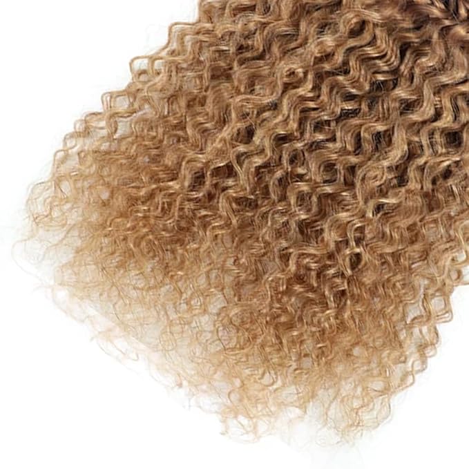 4/27 Human Hair Bundles Ombre Blonde Water Wave Bundle Niegmeag Virgin Soft and Sikly Remy Hair 3 Bundles 16 18 20 Inch Double Weft Hair Weave