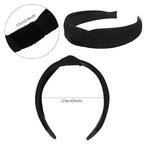 VELSCRUN Headbands for Women 7 Pcs Different Black Fashion Knotted Solid Head Bands Pearl Headband Non Slip Hair Band for Womens Gilrs Thin Thick Short Hair Face Wash Hair Accessories