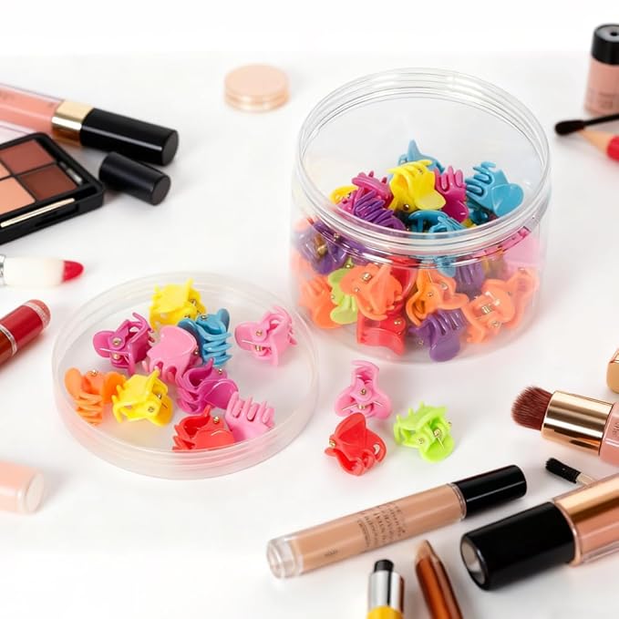 50 PCS Mini Hair Claw Clips， Bangs Strong Grip Multifunction Clamp Clips. (Bright colors)