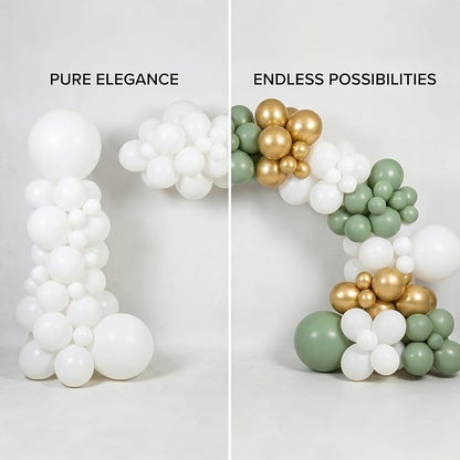 102pcs White Balloons Garland Arch Kit, 18 12 10 5 Inch Balloons | Balloons - Image 4