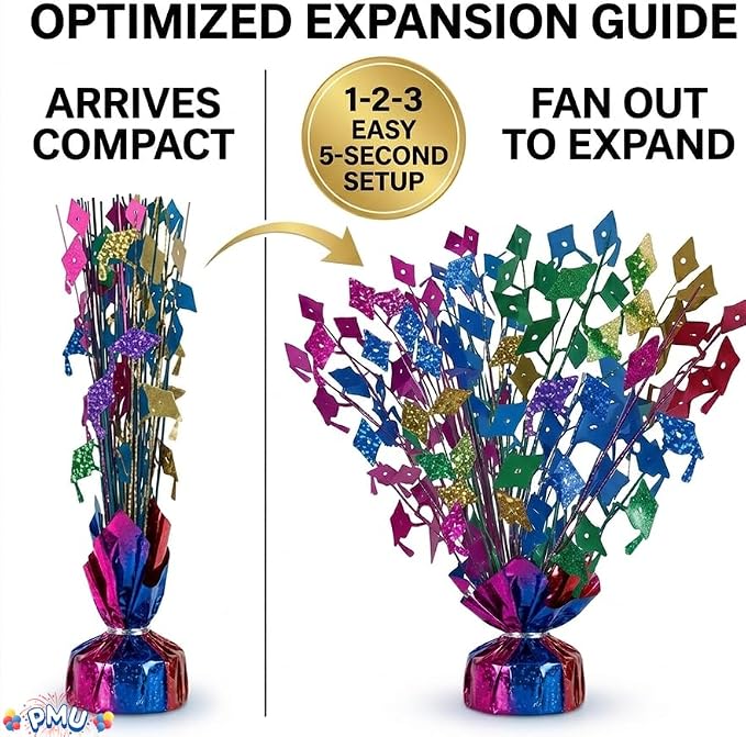 PMU Multicolor Graduation Balloon Weights, Graduation Centerpieces - Image 5