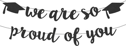 2026 Graduation Decorations Pre-Strung Blingbling We Are So Proud of You Banner by Unknown