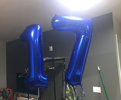 Number Balloons Navy Blue Number 7 - Image 3