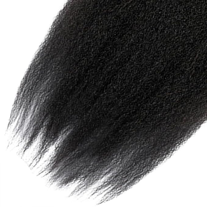 28 30 32 Inch Yaki Straight Bundles Color 1B Kinky Straight Human Hair Bundle Niegmeag Brazilian Virgin Remy Hair Extensions Double Weft Soft and Silky Natural Black Yaki Bundle 150g
