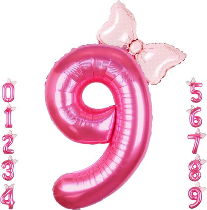 40 inch Pink Number 9 Balloon by Kwuz