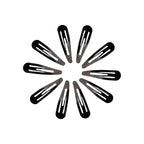 40 Pcs 2 Inch Black Metal Snap Hair Clips No Slip Hair Barrettes For Women Hair Accessories(Black)