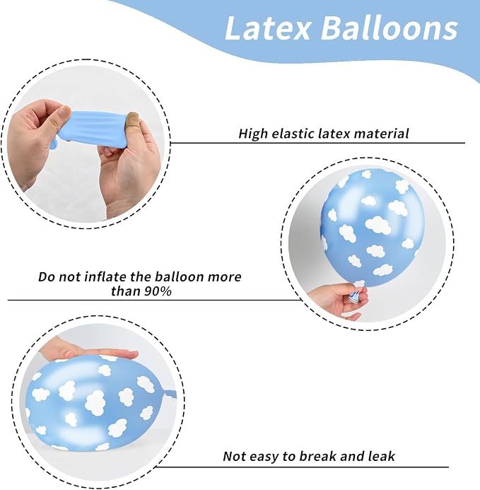 Cloud Balloons, Baby Shower, Cloud Themed Party Decorations Supplies - Image 8