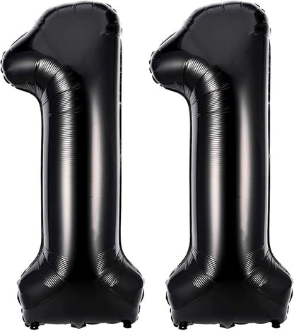 40 Inch Black 11 Balloons Giant Number 11 Balloons Black 11 Birthday Balloons by LHOAVWE