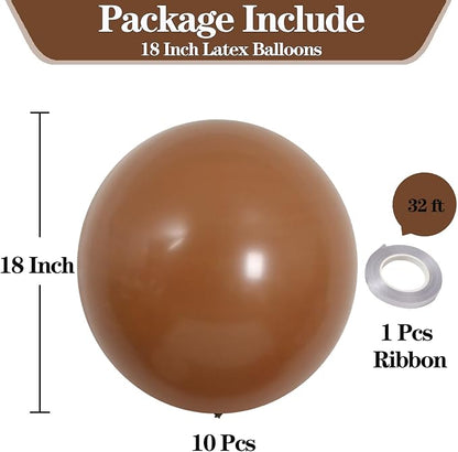 18 Inch Brown Balloons, Baby Shower, Birthday Party and Event Decoration - Image 2