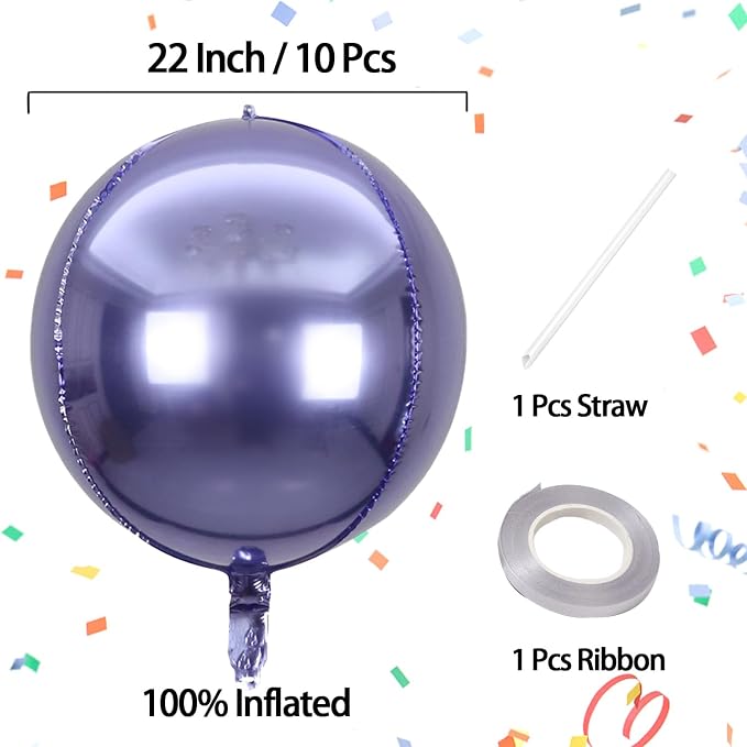 22 Inch Purple Mylar Balloons - Image 2