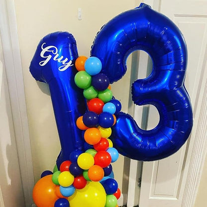 Navy Blue 13 Balloon Numbers, 40 Inch Dark Blue 13 or 31 Birthday Balloons - Image 3