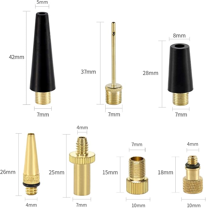 Bicycle Presta Schrader Valve Adaptor, Ball Pump Needle, Balloon Inflatable - Image 5